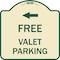 Signmission Free Valet Parking with Left Arrow Heavy-Gauge Aluminum Architectural Sign, 18" x 18", TG-1818-23943 A-DES-TG-1818-23943 - alternate 1